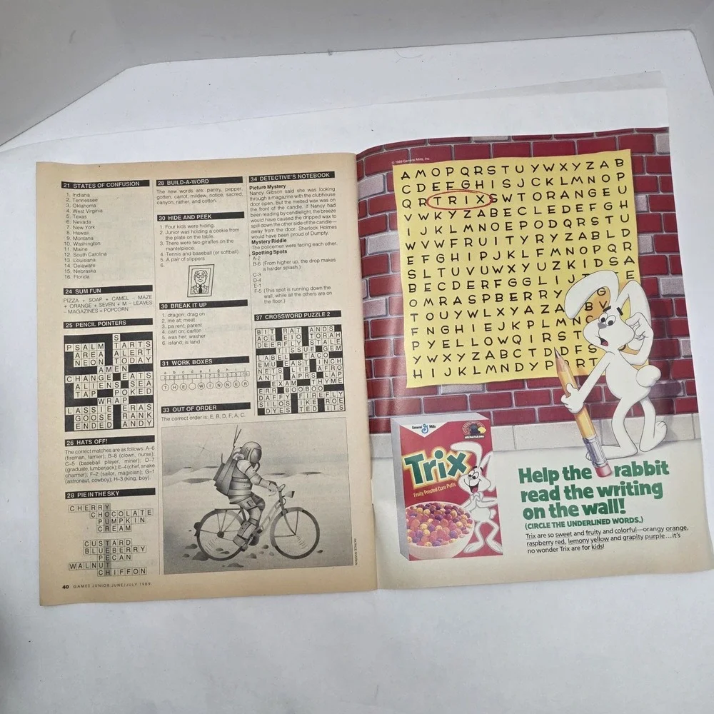 Vintage Lucky Charms Games Junior June/July 1989 General Mills‎ Special Edition